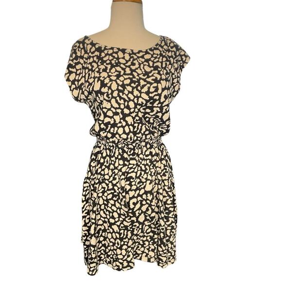 Gap 100% Cotton Dress Scoop Neck Elastic Waist Short Cap Sleeves Size Medium - Picture 5 of 10